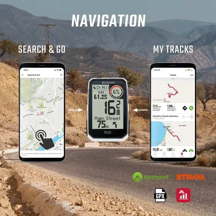 Sigma Sport ROX 4.0 Endurance HR Set GPS Fietscomputer Wit