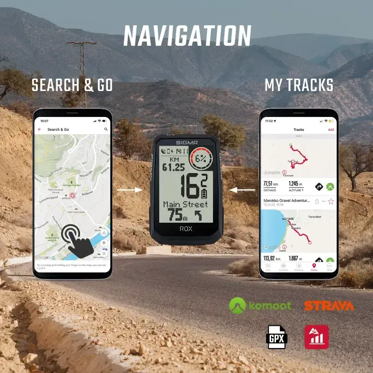 Sigma Sport ROX 4.0 Endurance Sensor Set GPS Fietscomputer Zwart