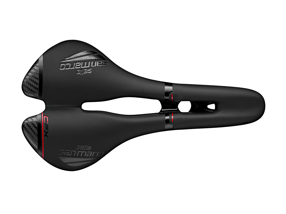 San Marco Aspide Open-Fit Carbon FX Narrow Zadel Zwart
