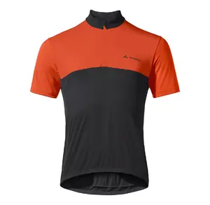 VAUDE Matera HZ Fietsshirt Korte Mouwen Zwart/Rood Heren