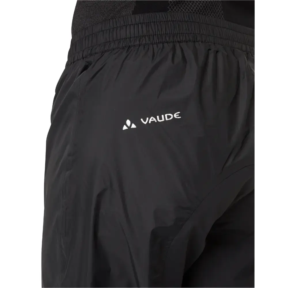 VAUDE Drop Pants II Regen Fietsbroek Lang Zwart/Zwart Heren