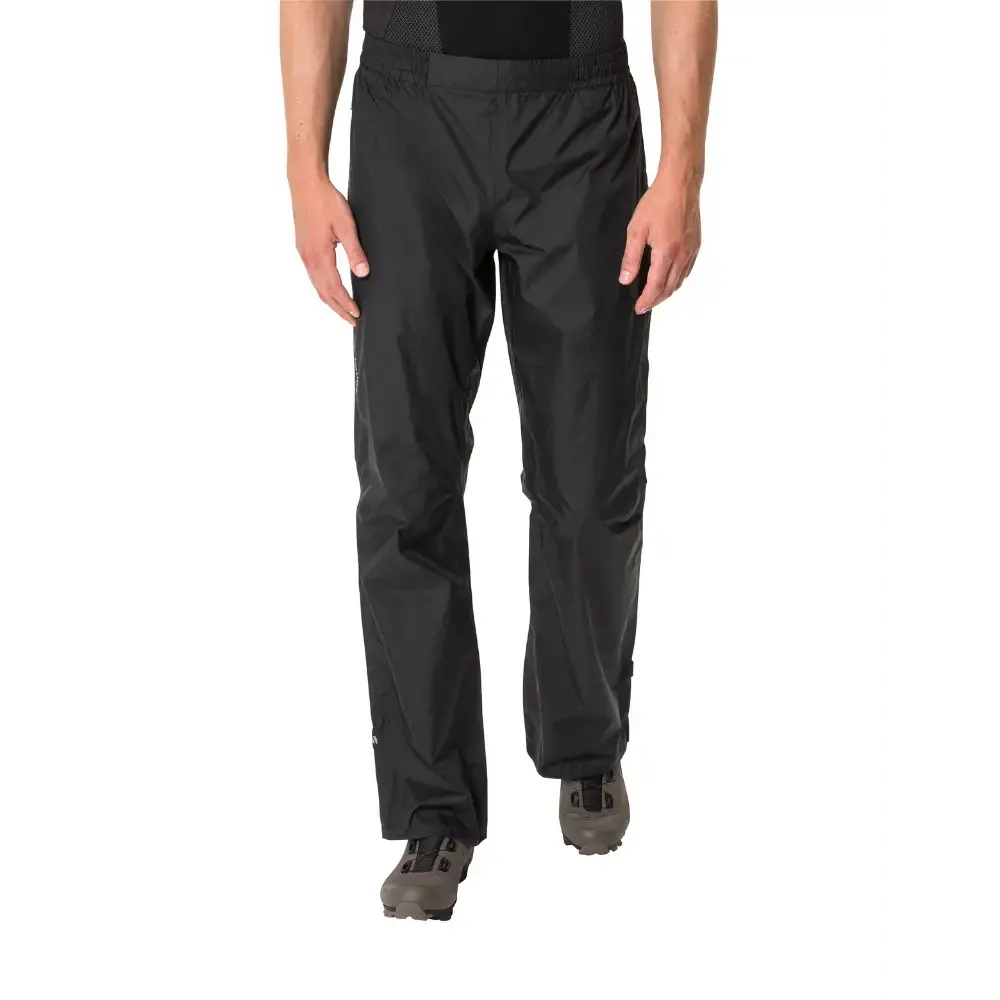 VAUDE Drop Pants II Regen Fietsbroek Lang Zwart/Zwart Heren