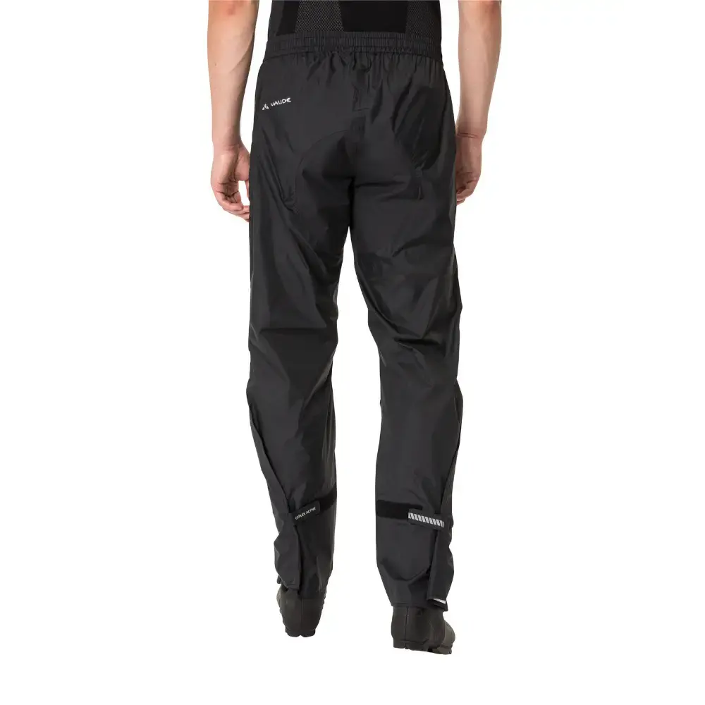 VAUDE Drop Pants II Regen Fietsbroek Lang Zwart/Zwart Heren