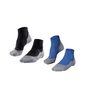 Falke RU4 Short Hardloopsokken 2-Pack Blauw/Zwart Heren