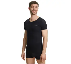 Falke Cool Regular Onderhirt Korte Mouwen Zwart Heren