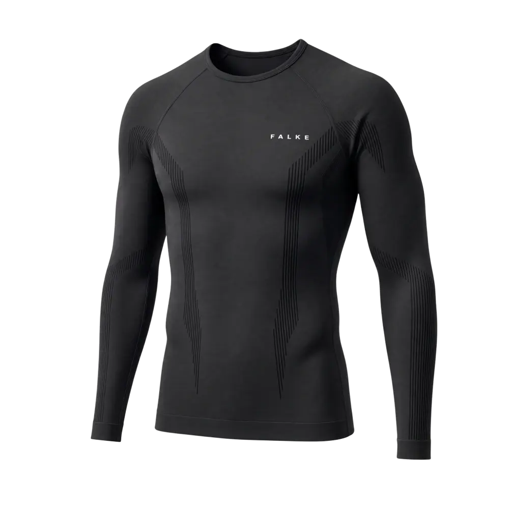 FALKE Wool-Tech Thermoshirt Lange Mouwen Zwart Heren