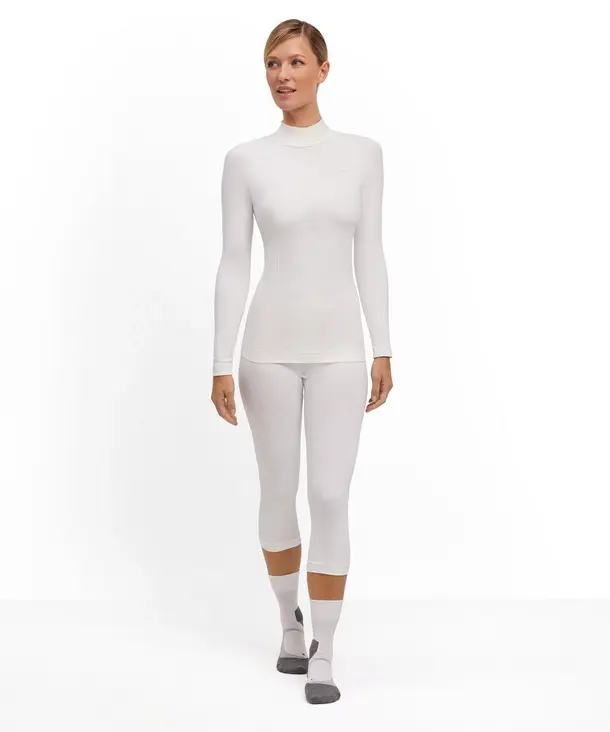 FALKE Turtleneck Thermoshirt Lange Mouwen Wit Dames