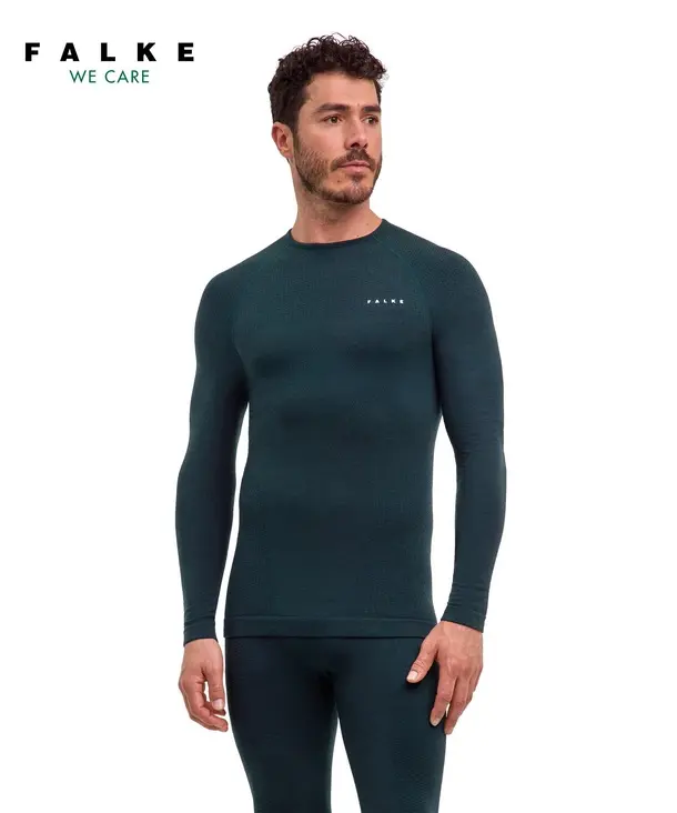 FALKE Wool-Tech Protective Trend Thermoshirt Lange Mouwen Blauw Heren