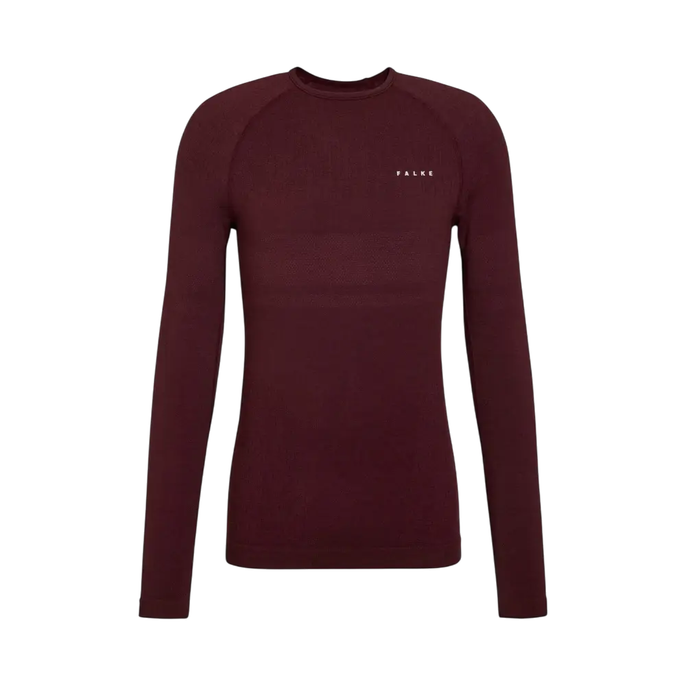 FALKE Wool-Tech Protective Trend Thermoshirt Lange Mouwen Donkerrood Heren
