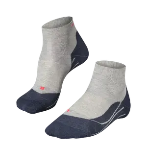 Falke RU 4 Endurance Short Hardloopsokken Lichtgrijs/Zwart Heren
