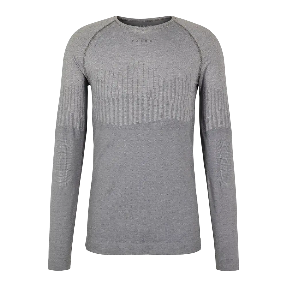 FALKE Trend Tight Fit Warm Thermoshirt Lange Mouwen Grijs Heren