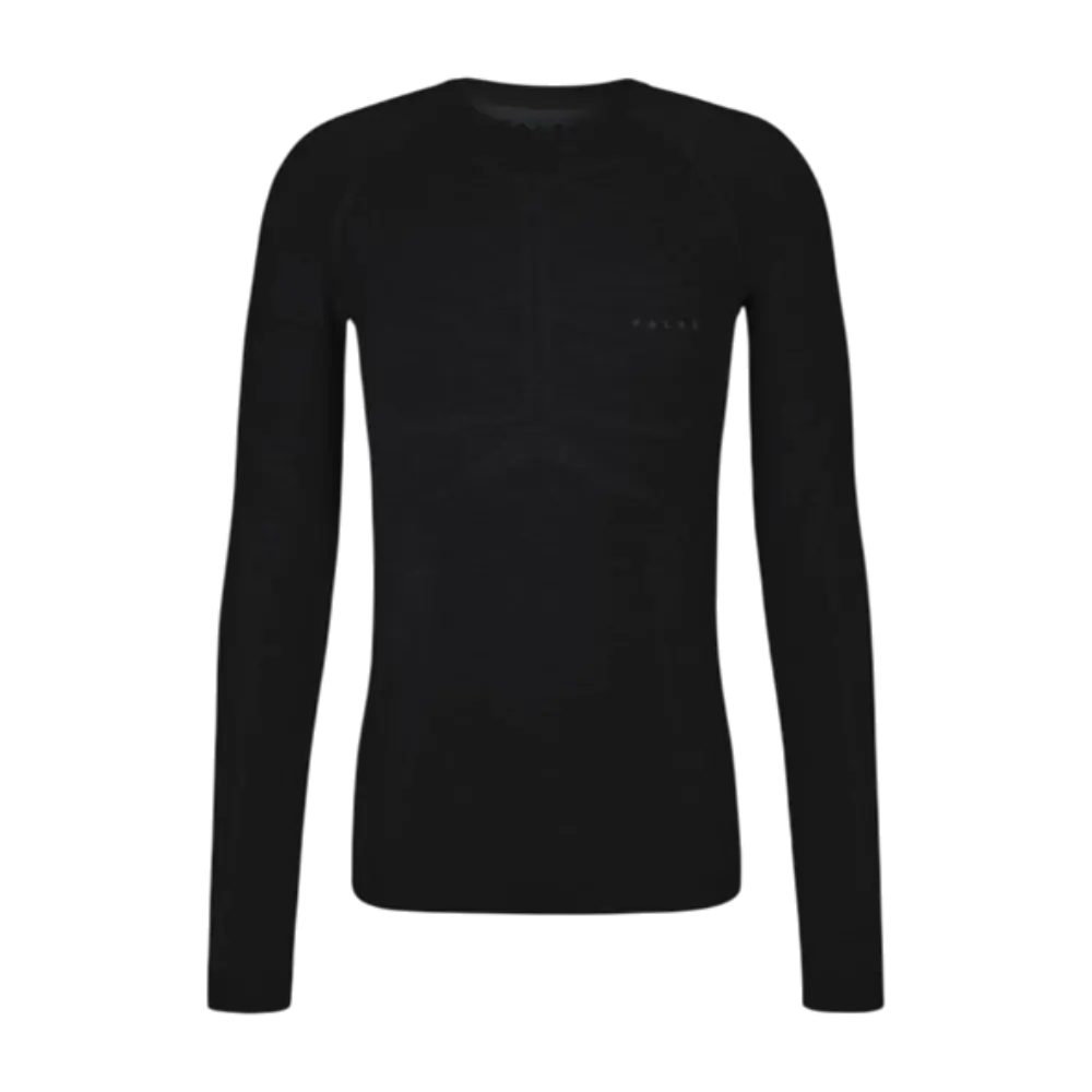 FALKE Wool-Tech Light Regular Fit Thermoshirt Lange Mouwen Zwart Heren