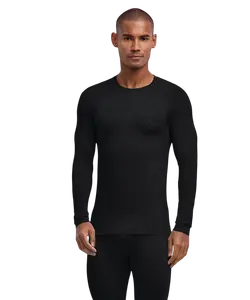 Falke Wool-Tech Light Regular Fit Thermoshirt Lange Mouwen Zwart Heren