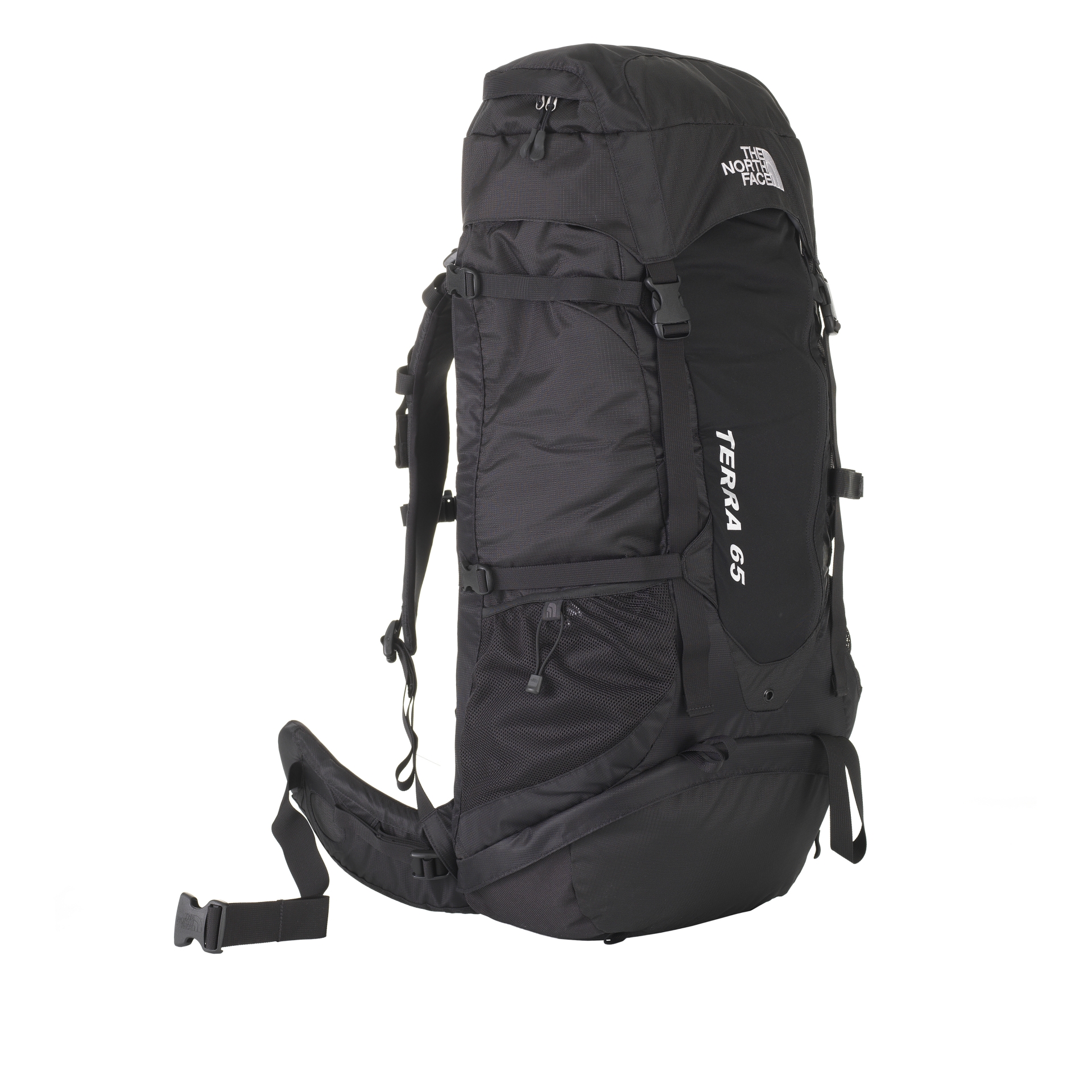 north face black terra 65 backpack The way zip that runs the length of the pack The North Face TERRA 65