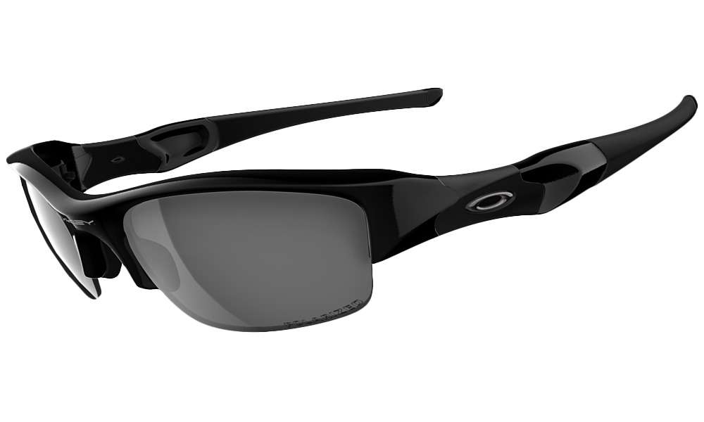 Oakley Flak Jacket Jet Black/Black Iridium Polarized Sport Zonnebril