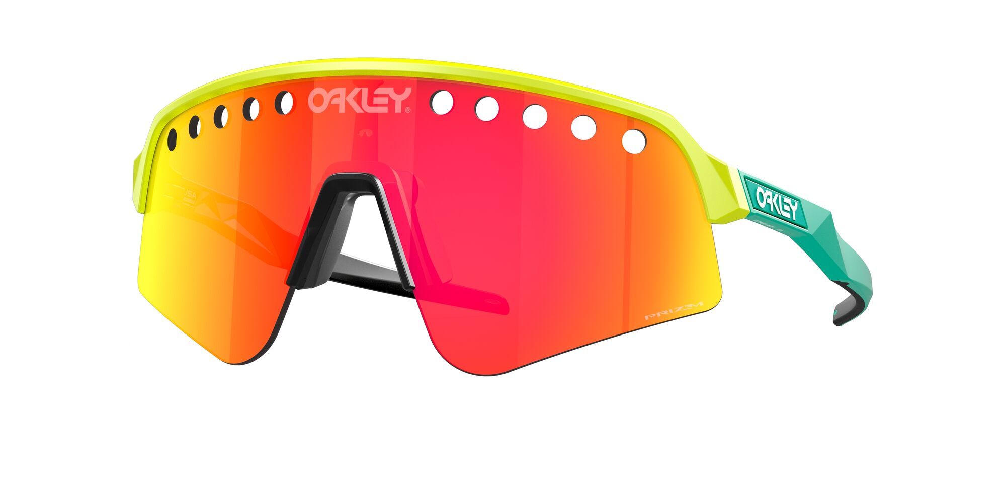 Oakley Sutro Lite Sweep Vented Fietsbril Geel met Prizm Ruby Lens