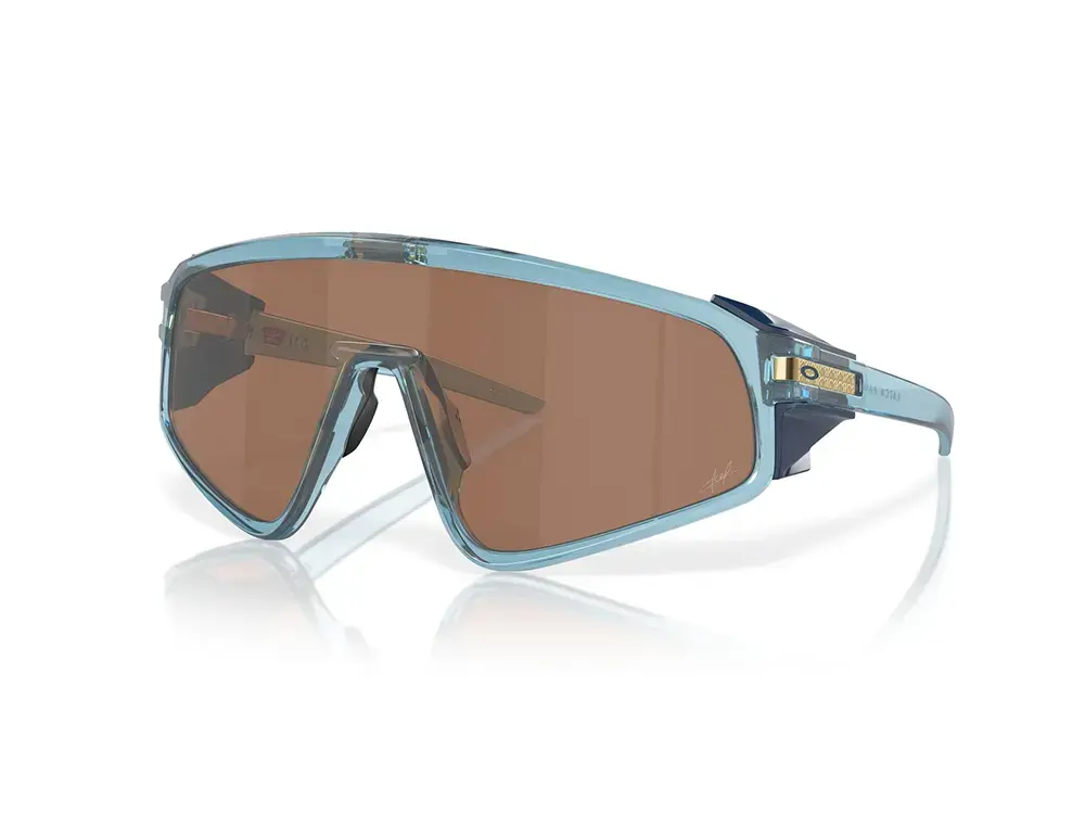 OAKLEY Latch Panel Sport Zonnebril Prizm Tungsten Lens Transparant Blauw