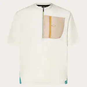 Oakley Off Grid Tech Gravel Fietsshirt Korte Mouwen Lichtblauw/Grijs Heren