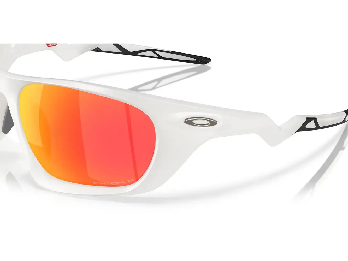 Oakley Lateralis Sport Zonnebril Prizm Ruby Polarized Lens Mat Wit