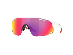 Oakley Cybr Zero Sport Zonnebril Prizm Road Lens Polished Wit