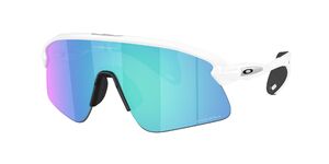 Oakley Stunt Devil Sport Zonnebril Mat Wit met Prizm Sapphire Lens