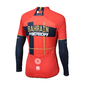 Sportful Bahrain Merida Bodyfit Thermal Fietsshirt Lange Mouwen Rood/Blauw Here