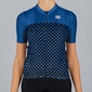 Sportful Checkmate Fietsshirt Korte Mouwen Blauw/Zwart Dames
