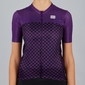 Sportful Checkmate Fietsshirt Korte Mouwen Paars Dames