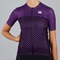 Sportful Checkmate Fietsshirt Korte Mouwen Paars Dames