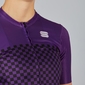 Sportful Checkmate Fietsshirt Korte Mouwen Paars Dames
