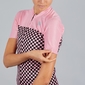Sportful Checkmate Fietsshirt Korte Mouwen Roze/Zwart Dames