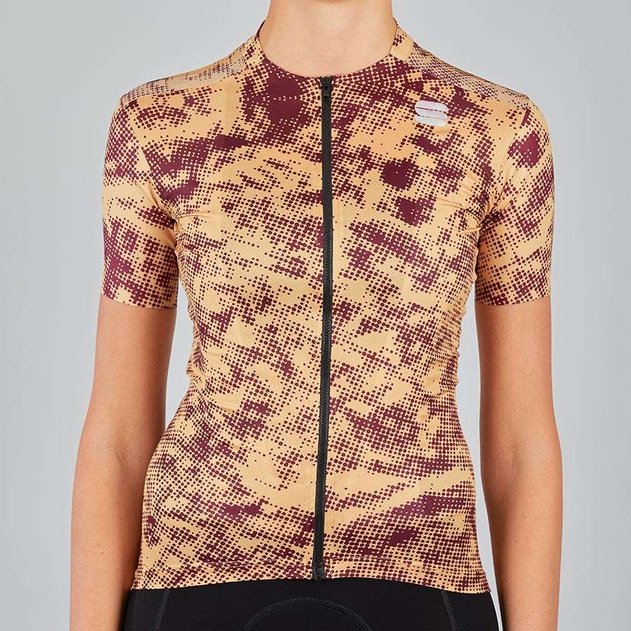 Sportful Escape Supergiara Fietsshirt Korte Mouwen Goud Dames