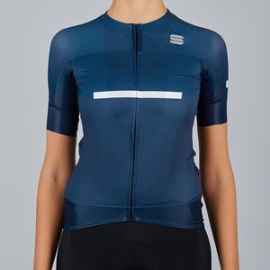 Sportful Evo Fietsshirt Korte Mouwen Blauw Dames