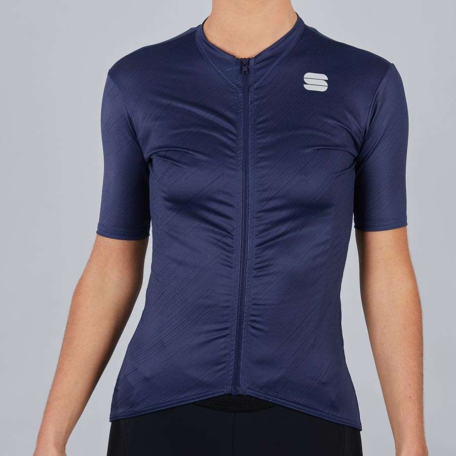 Sportful Flare Fietsshirt Korte Mouwen Blauw Dames