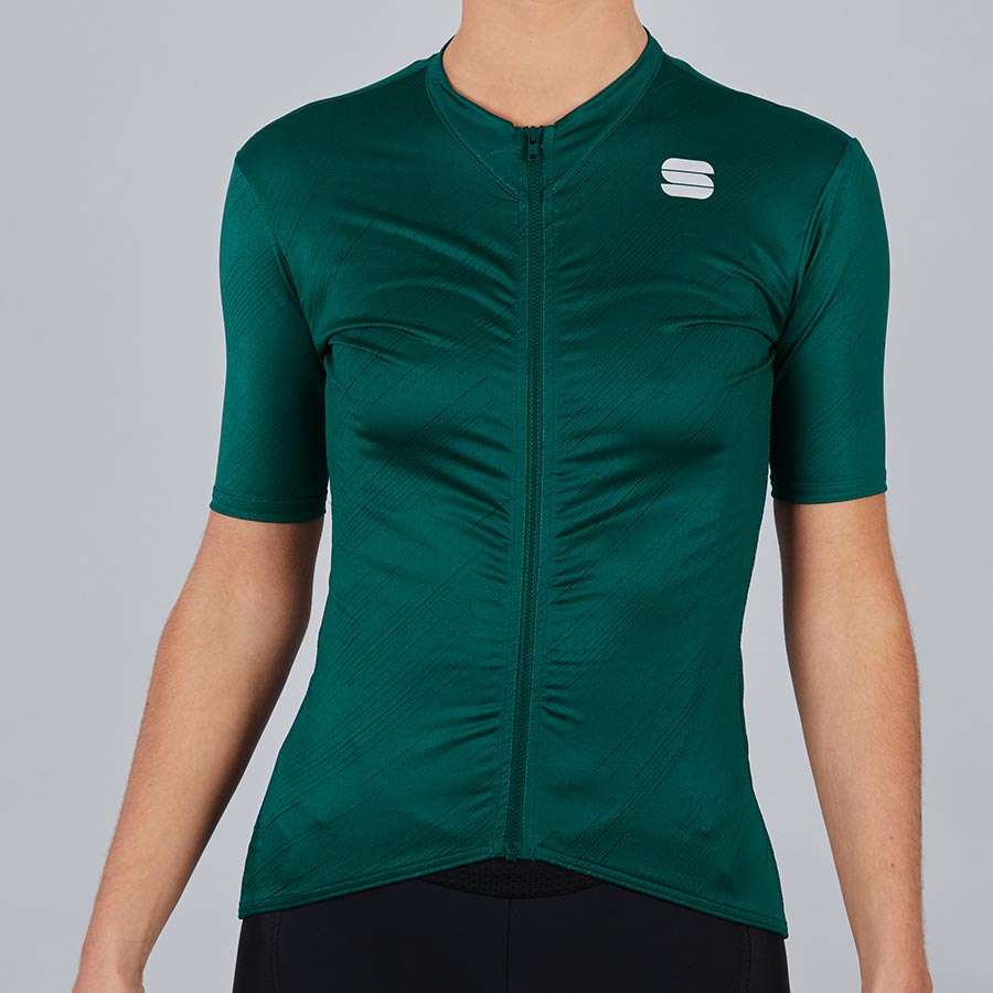 Sportful Flare Fietsshirt Korte Mouwen Groen Dames