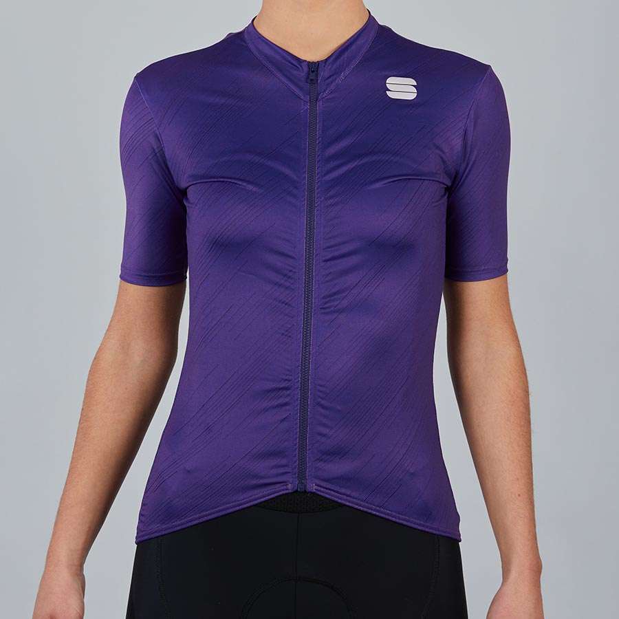 Sportful Flare Fietsshirt Korte Mouwen Paars Dames
