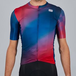 Sportful Rocket Fietsshirt Korte Mouwen Rood/Blauw Heren