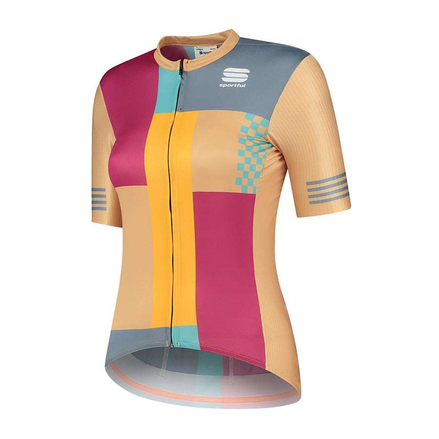 Sportful Neo Fietsshirt Korte Mouwen Oranje/Paars Dames