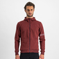 Sportful Giara Hoodie Fietsshirt Lange Mouwen Donkerrood Heren