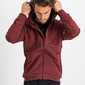 Sportful Giara Hoodie Fietsshirt Lange Mouwen Donkerrood Heren