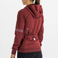 Sportful Giara Hoodie Fietsshirt Lange Mouwen Donkerrood Dames