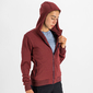 Sportful Giara Hoodie Fietsshirt Lange Mouwen Donkerrood Dames