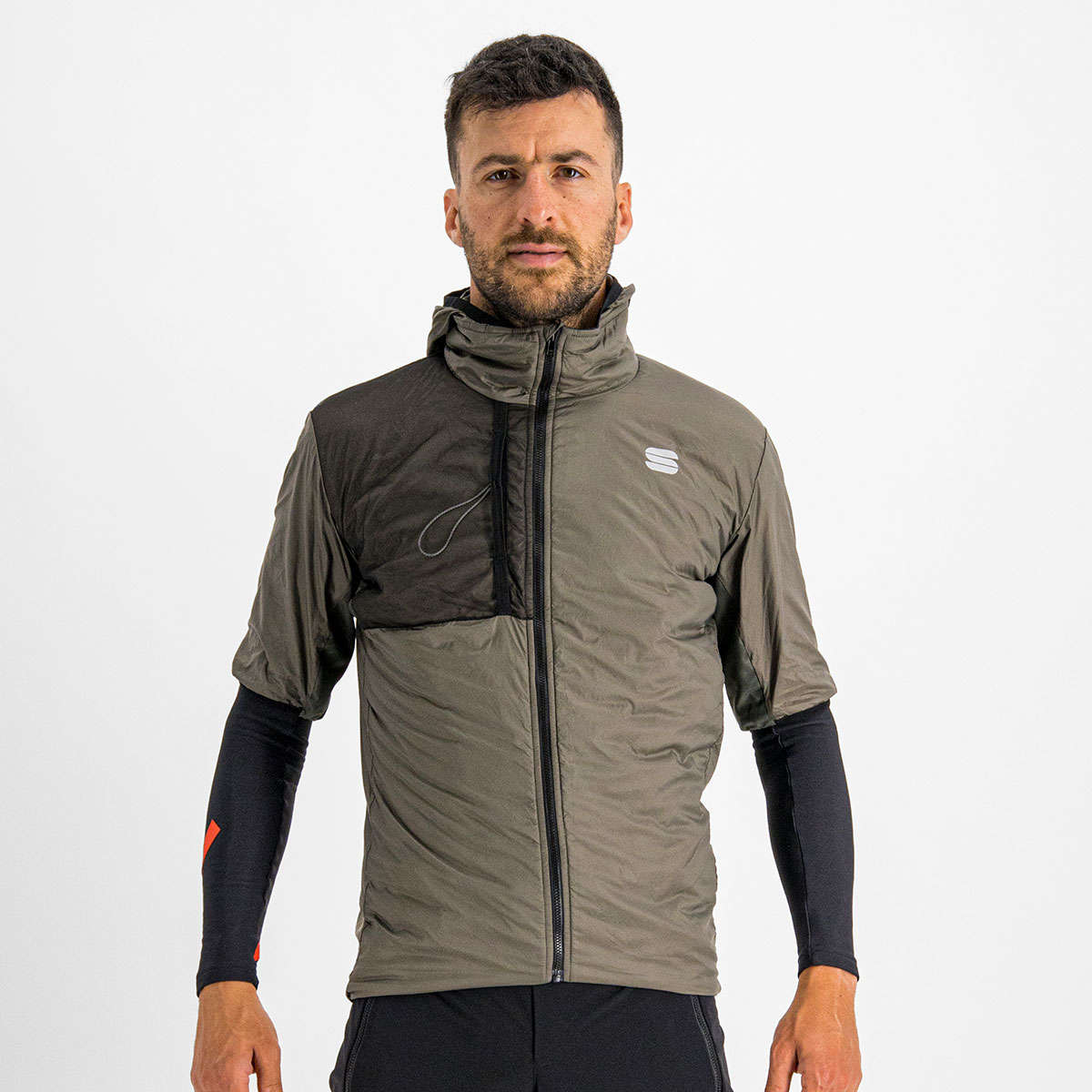 Sportful Supergiara Puffy Fietsjack Korte Mouwen Donkergroen Heren