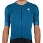Sportful Monocrom Fietsshirt Korte Mouwen Blauw Heren