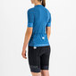 Sportful Monocrom Fietsshirt Korte Mouwen Blauw Dames