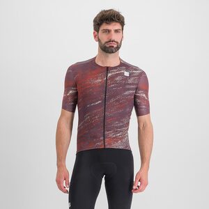 Sportful Cliff Supergiara Fietsshirt Korte Mouwen Paars Heren