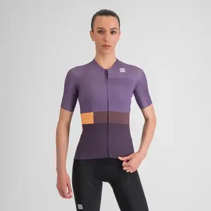 Sportful Snap Fietsshirt Korte Mouwen Paars Dames