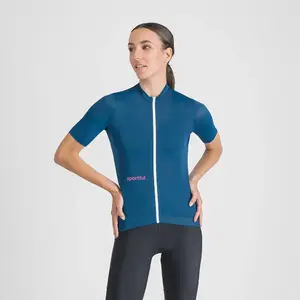 Sportful Classic Fietsshirt Korte Mouwen Blauw Dames
