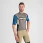 Sportful Supergiara Logo Fietsshirt Korte Mouwen Grijs/Blauw Heren