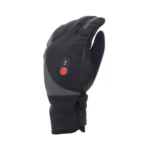 Sealskinz Upwell Waterproof Heated Fietshandschoenen Zwart/Grijs